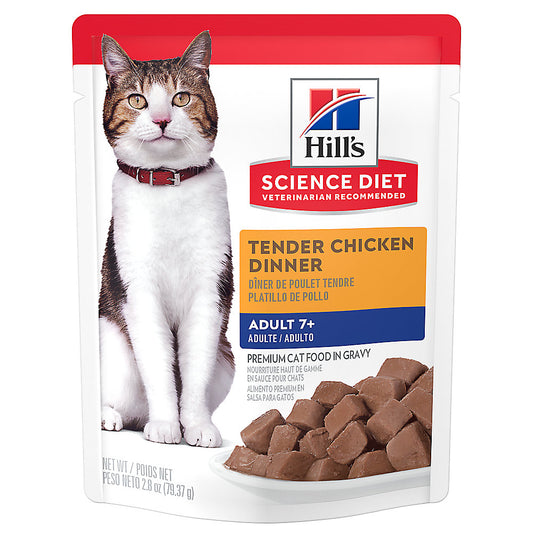 SCIENCE CAT ADULT 7+ CHICKEN DINNER 4z