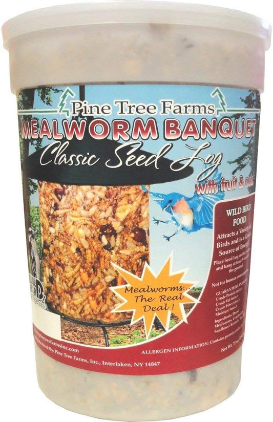 PINE TREE MEALWORM BANQUET CLASSIC SEED LOG 72oz