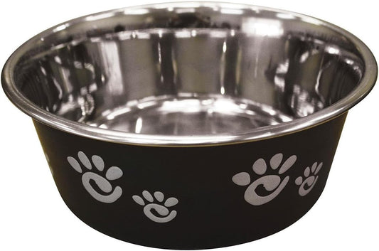 ETHICAL BARCELONA LICORICE MATTE & STAINLESS STEEL BOWL