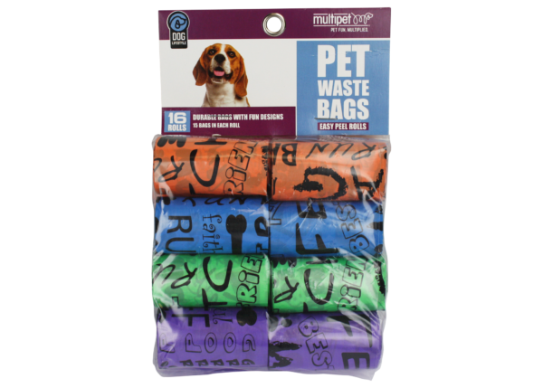 MULTIPET PAW PRINT WASTE BAGS