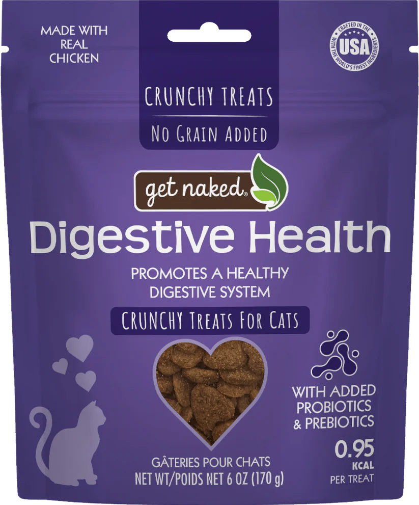 Get Naked Digestive Health Functional Crunchy Treats for Cats. Chicken flavor