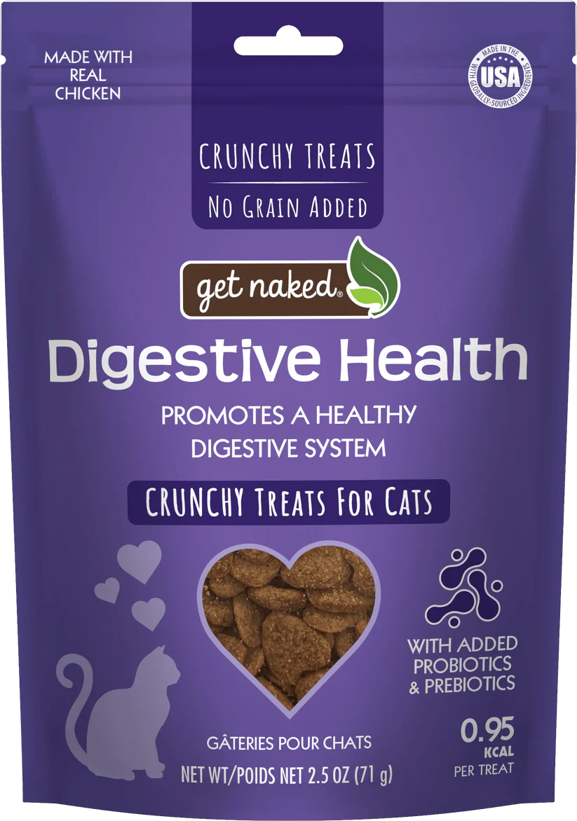 Get Naked Digestive Health Functional Crunchy Treats for Cats. Chicken flavor