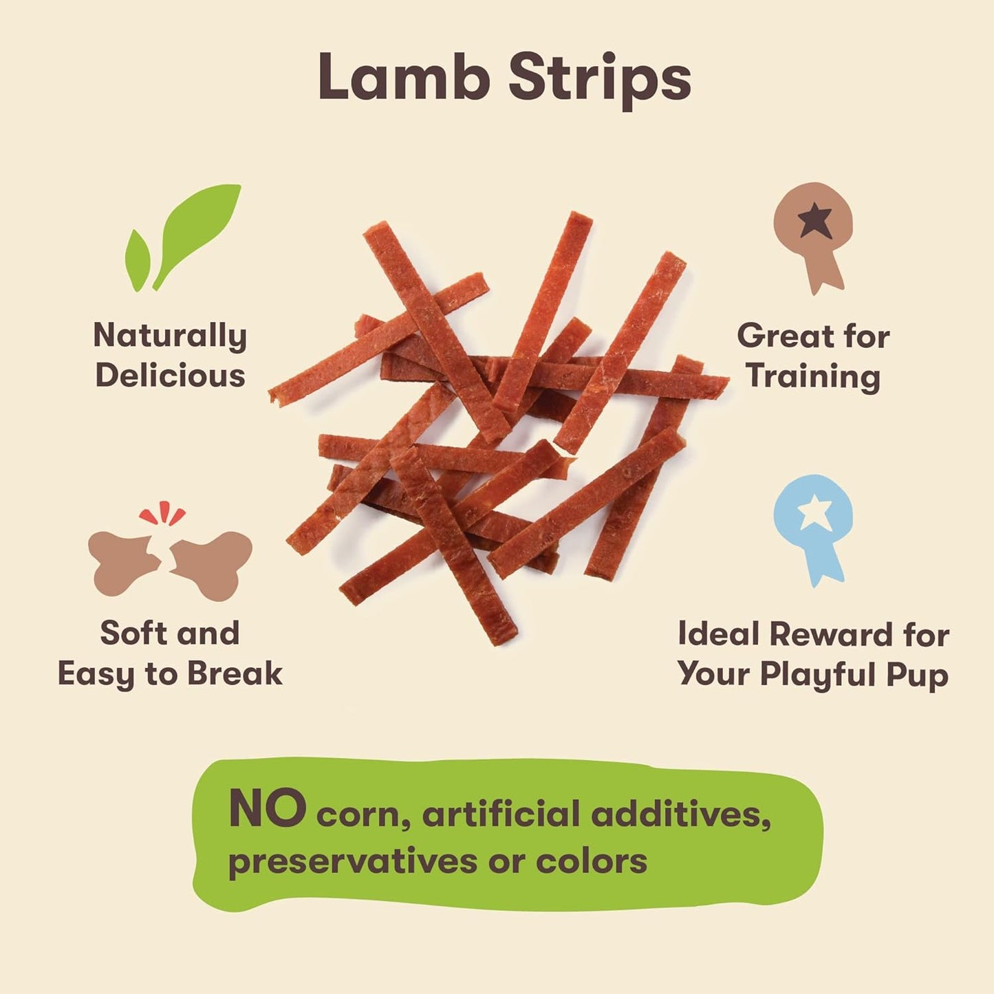 PET N SHAPE LAMB STRIPS 3 OZ