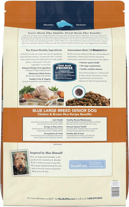 Blue Buffalo Life Protection Natural Chicken & Brown Rice Recipe Large Breed Senior Dry Dog Food
