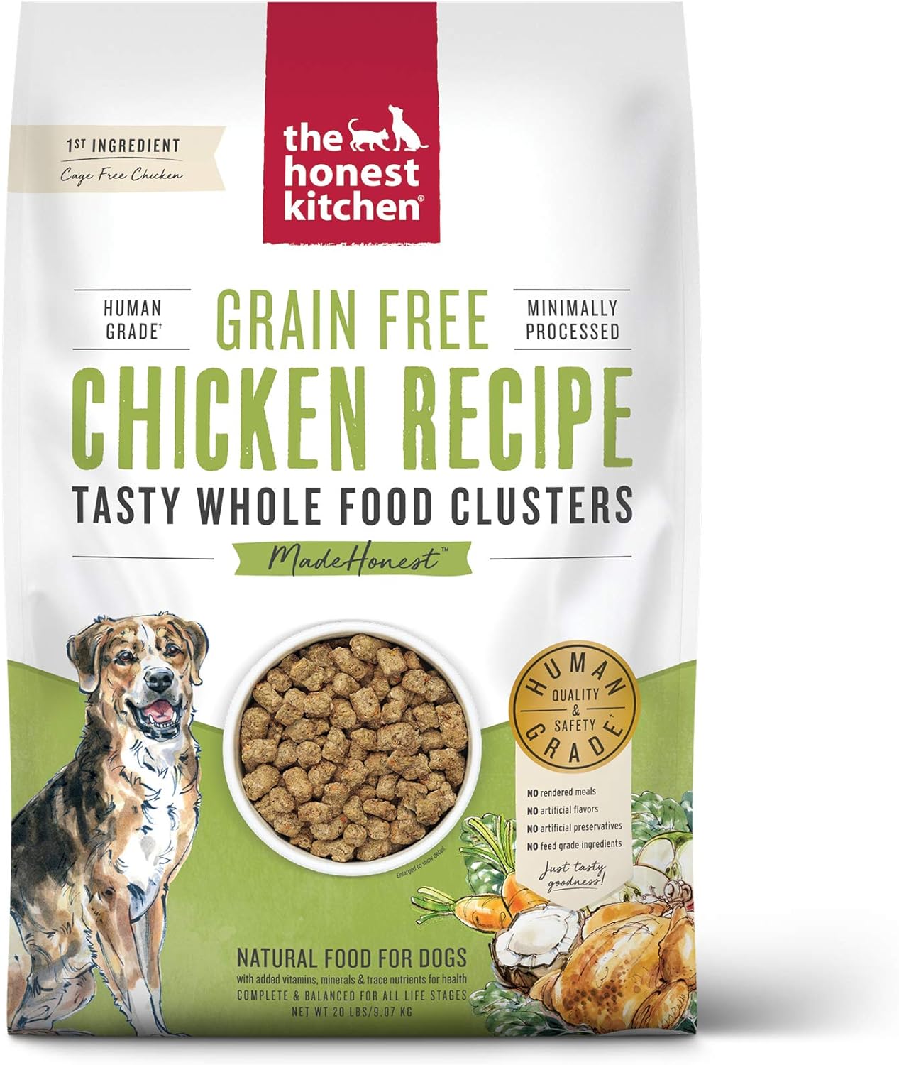 The Honest Kitchen Clusters Chicken Recipe Grain-Free Dog Food