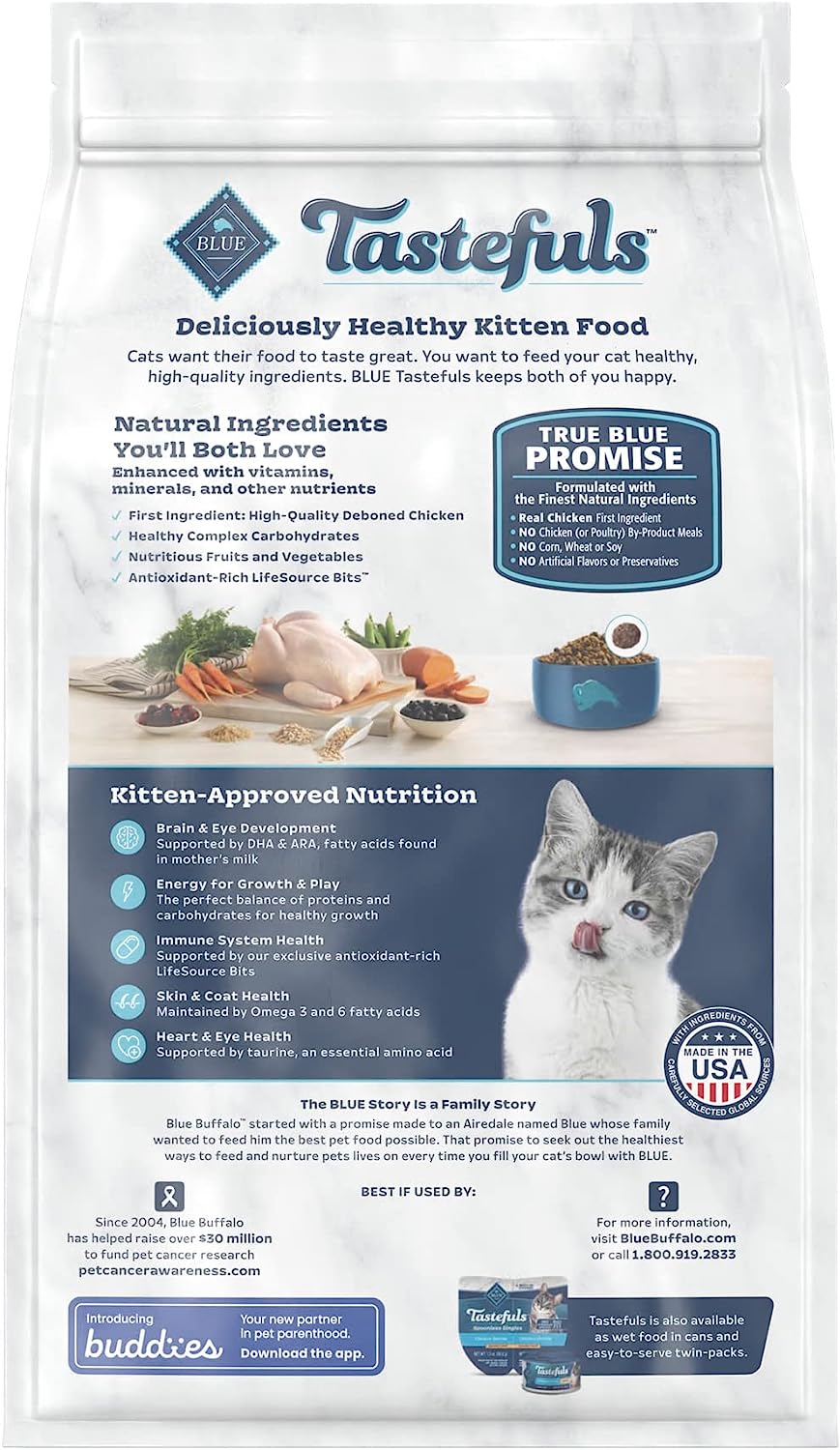 Blue buffalo healthy shop growth kitten food