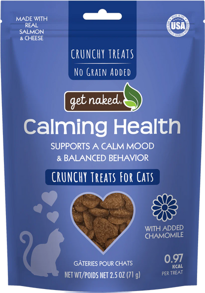 Get Naked Calming Health Functional Crunchy Treats for Cats. Salmon & Cheese flavor