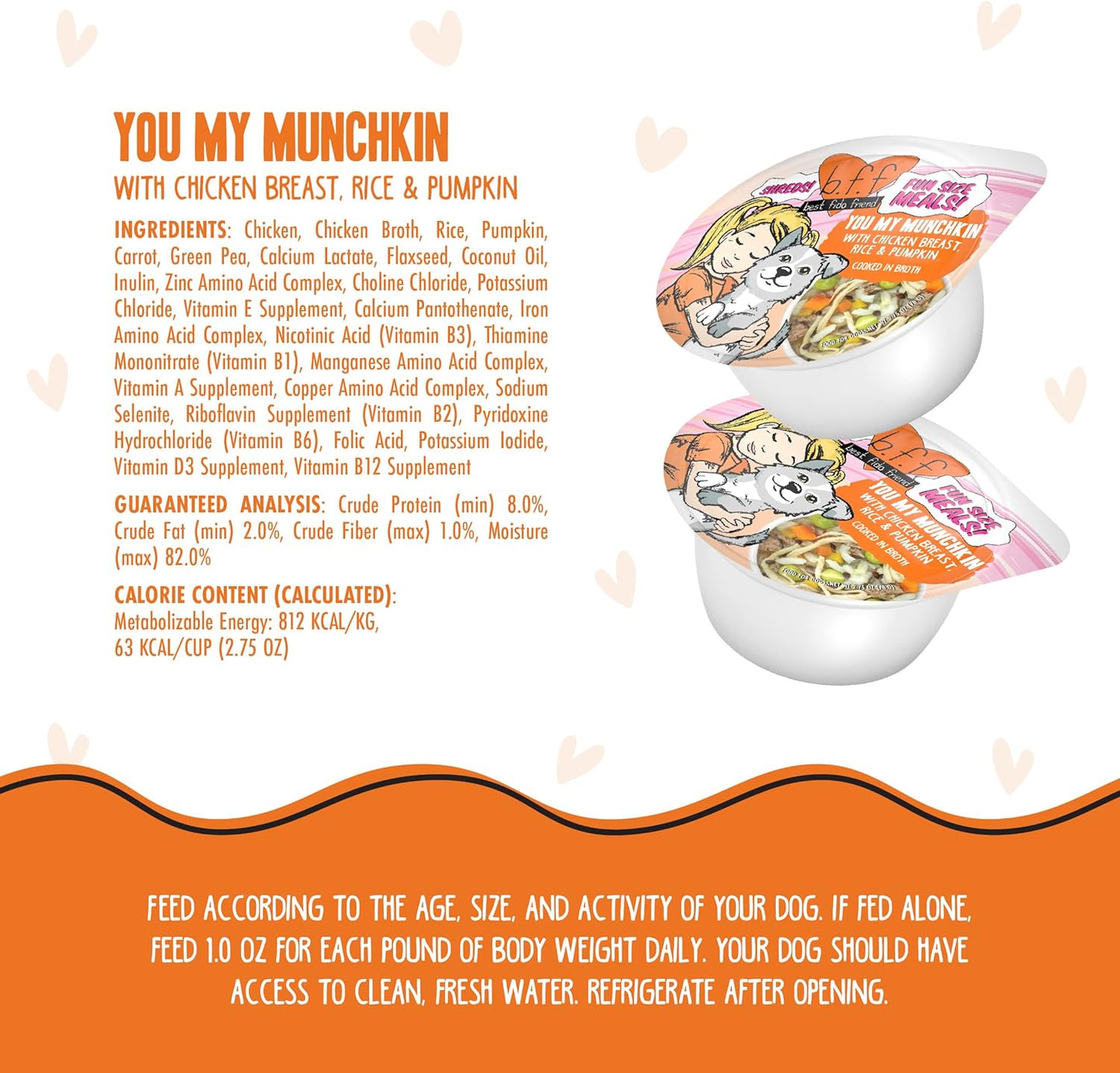 Weruva Best Fido Friend  Chicken, Rice & Pumpkin "You My Munchkin" 2.75oz