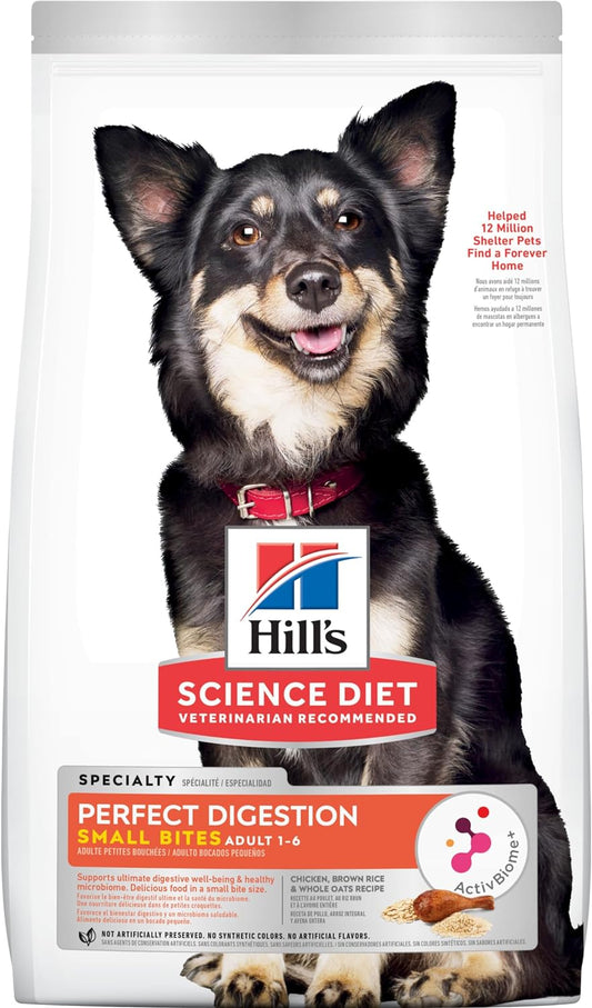 HILLS Science Diet Adult K9 Perfect Digestion Small Bites Chicken & Brown Rice 12lb