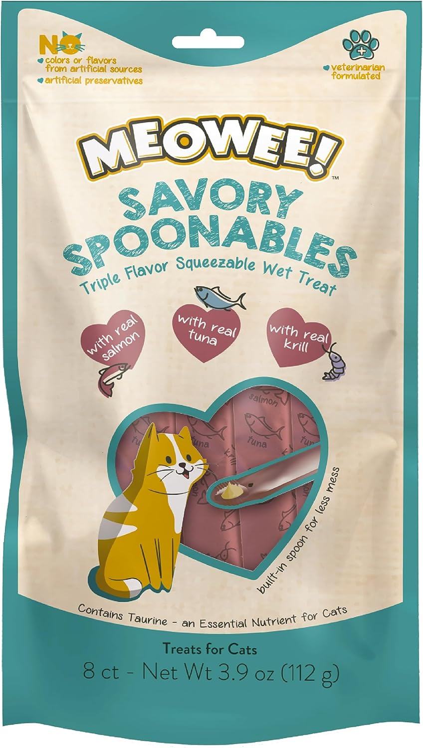 Meowee Savory Spoonables Salmon, Tuna & Krill