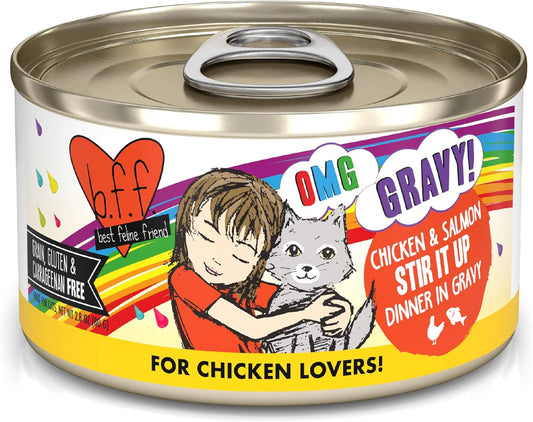 Weruva Best Feline Friend "Stir It Up" Chicken & Salmon dinner in gravy