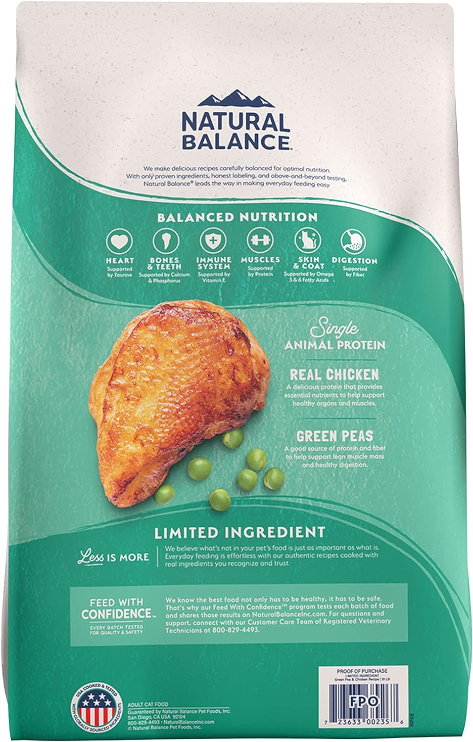 Natural Balance L.I.D. Limited Ingredient Diets Green Pea & Chicken Dry Cat Food