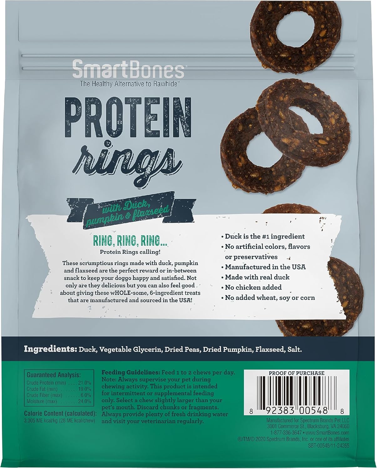 Smartbone Duck, Pumpkin & Flaxseed Protein Rings