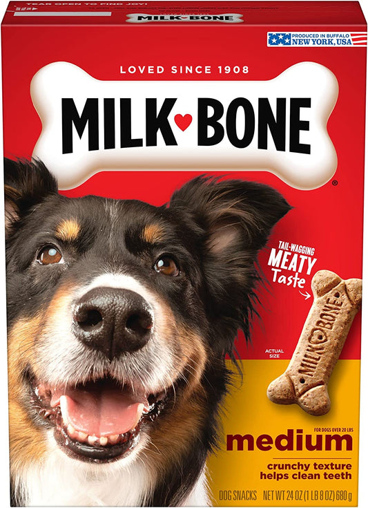 MILK BONE DOG BISCUIT MED24OZ