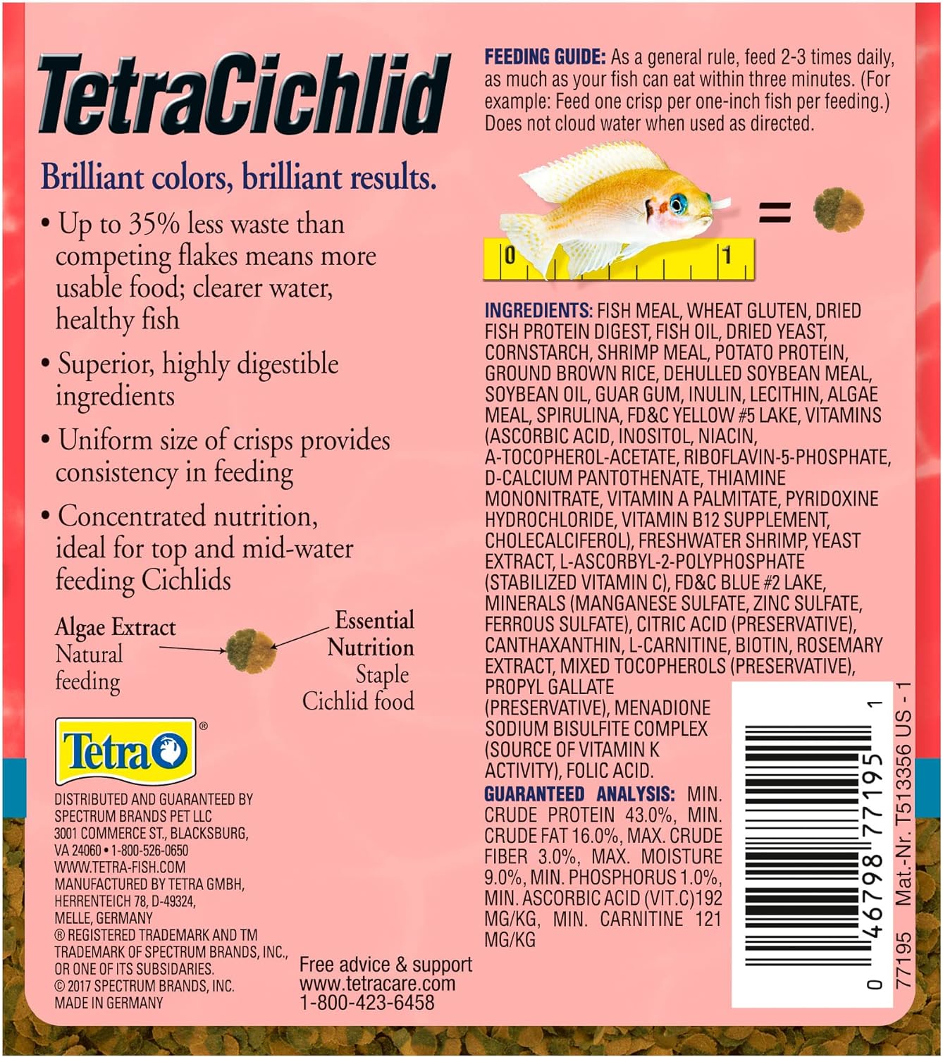 TETRAFIN CICHLID CRISPS 8.82oz