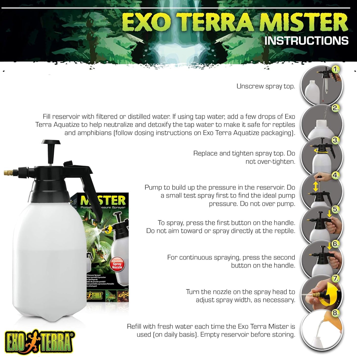 EXOTERRA PORTABLE PRESSURE SPRAYER 2qt