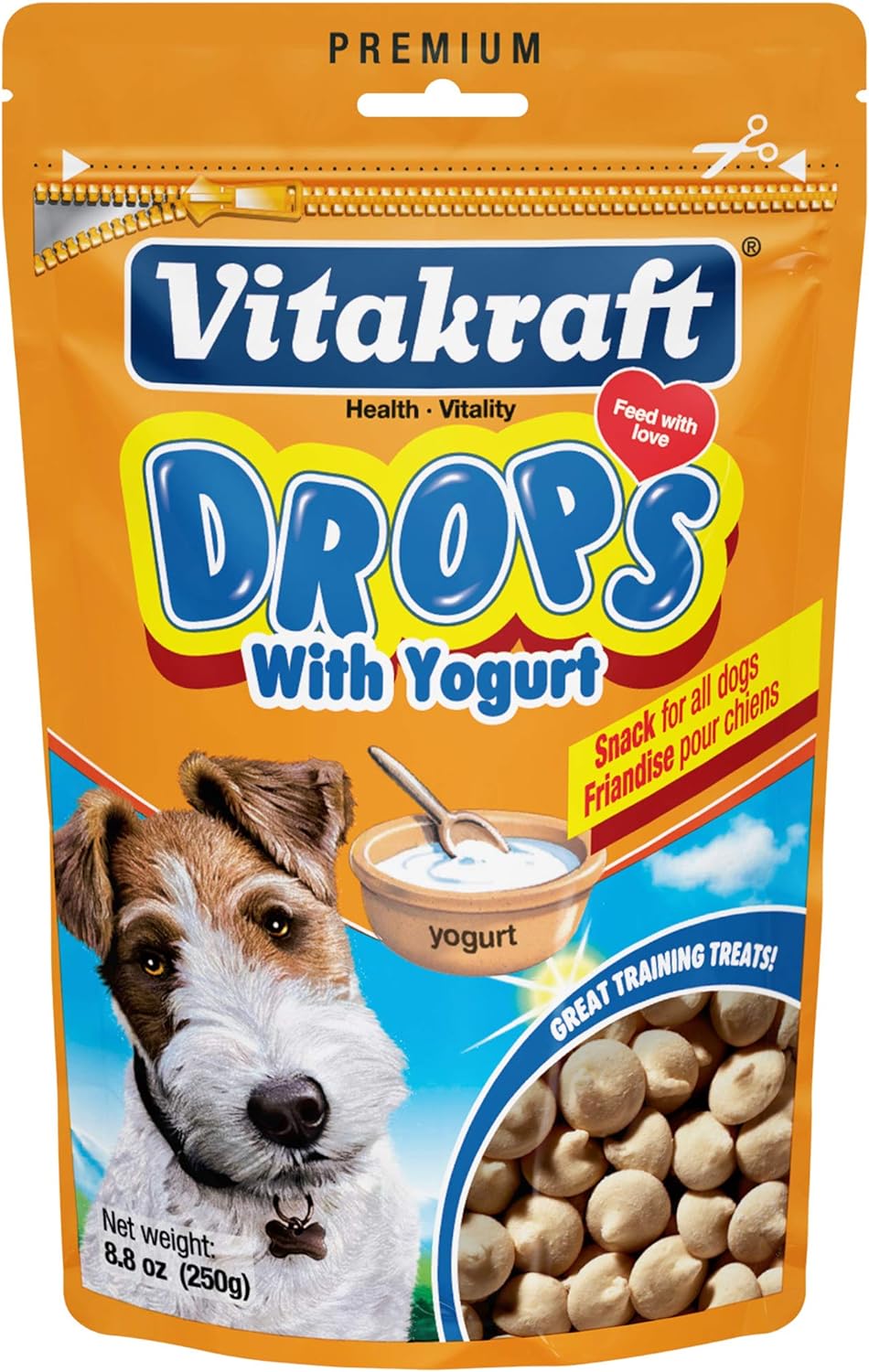 VITAKRAFT YOGURT DROPS TREATS FOR DOGS 8.8oz