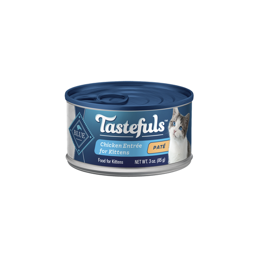 BLUE CAT CHICKEN KITTEN TASTEFULS PATE 3oz