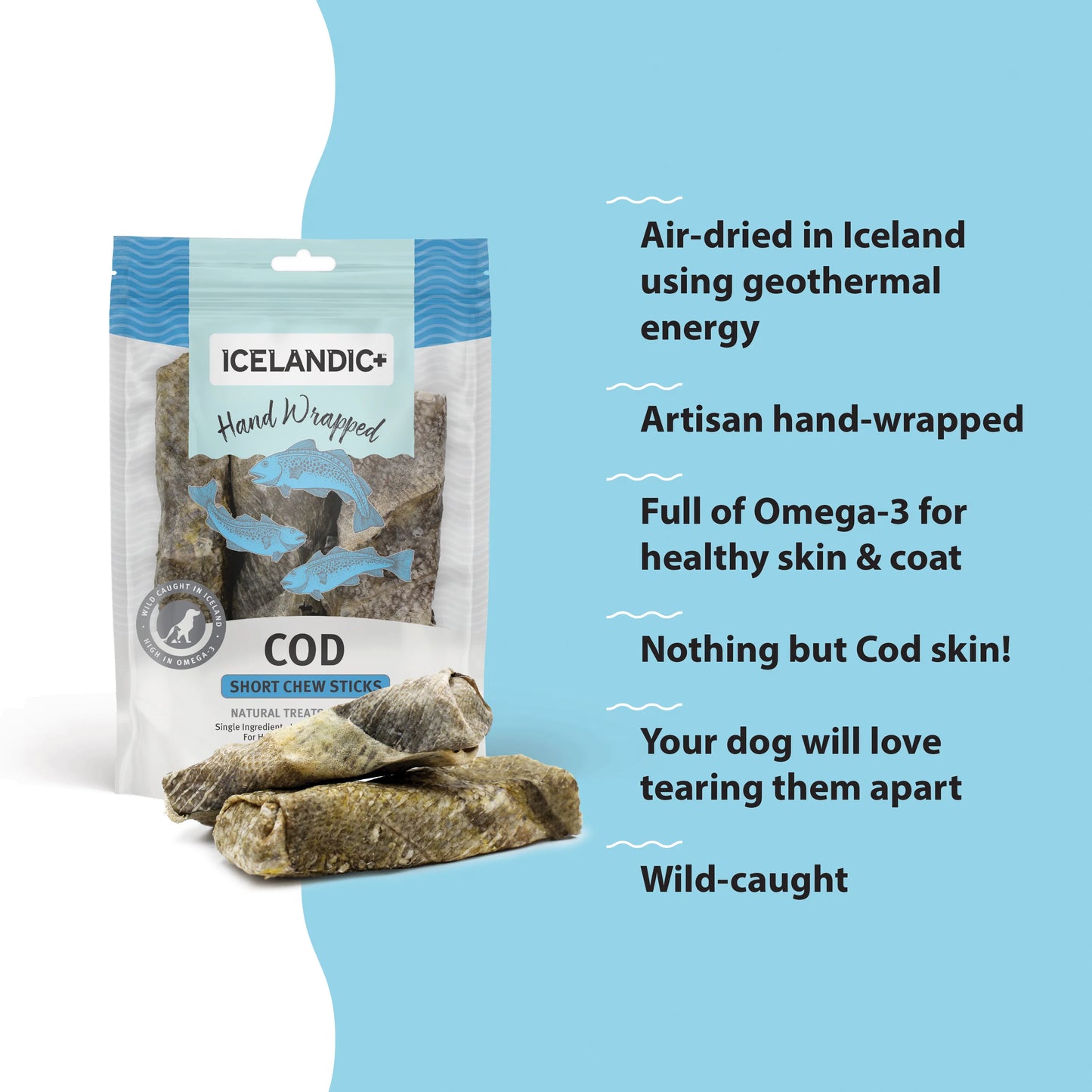 ICELANDIC COD  CHEW STICK 3PK