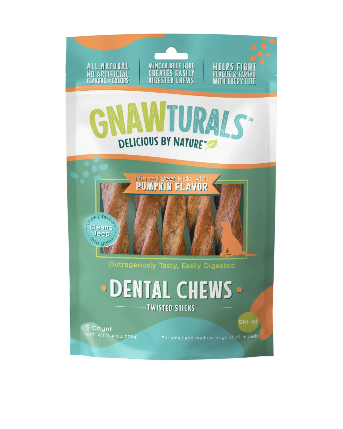 GNAWTURALS  DENTAL TWISTED CHEWS SM/MD