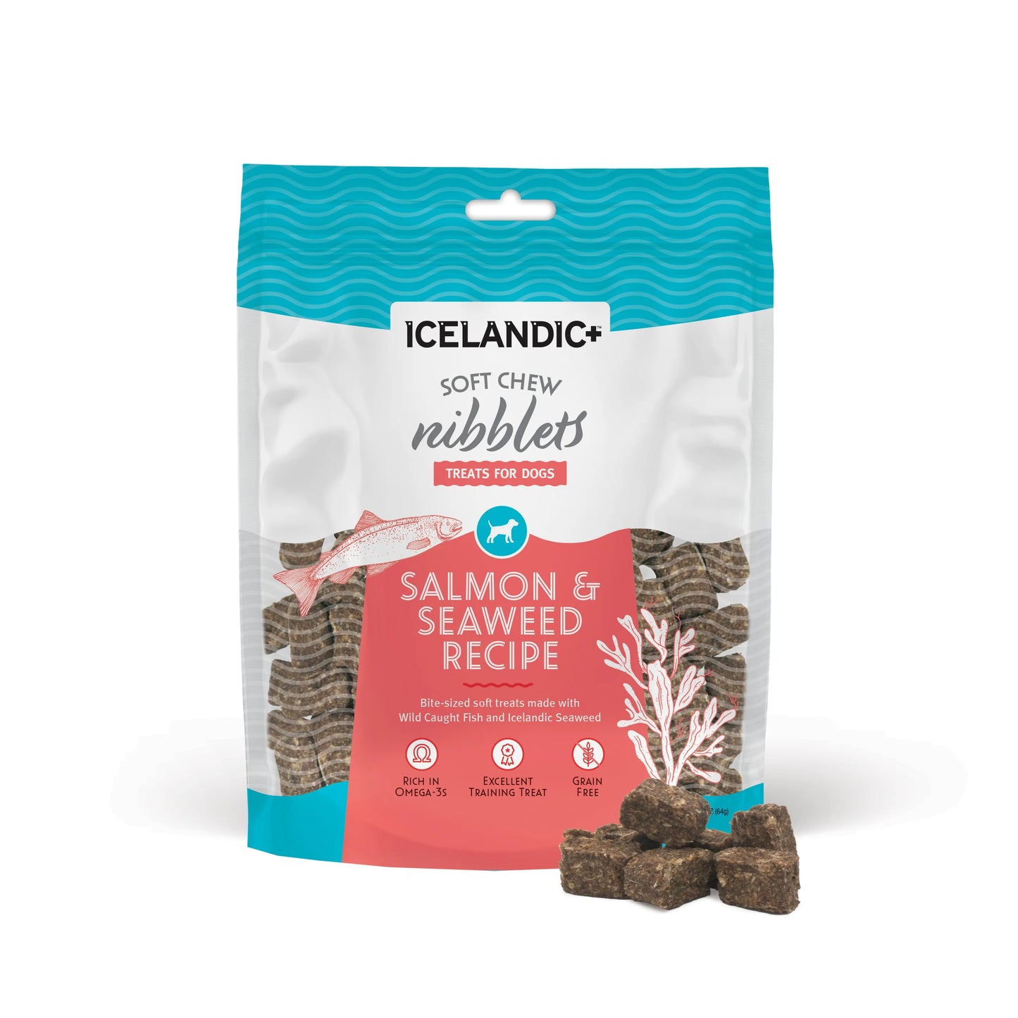 ICELANDIC NIBBLETS SALMON & SEAWEED SOFT CHEWS