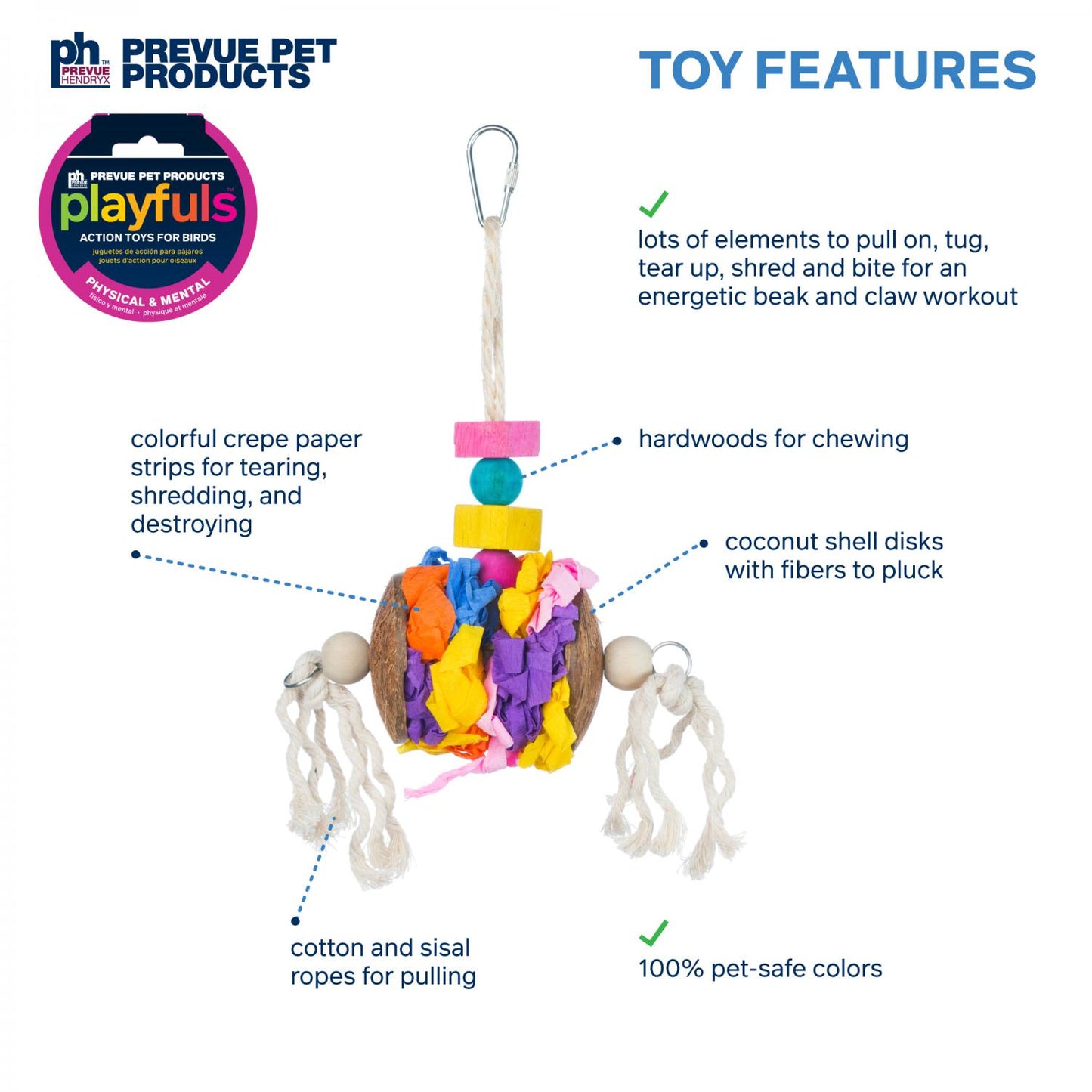 PREVUE BIRD TOY ACCORDIAN CRINKLE