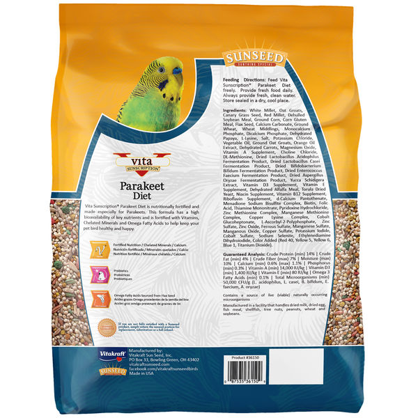 SUNSEED VITA PARAKEET 2.5LB