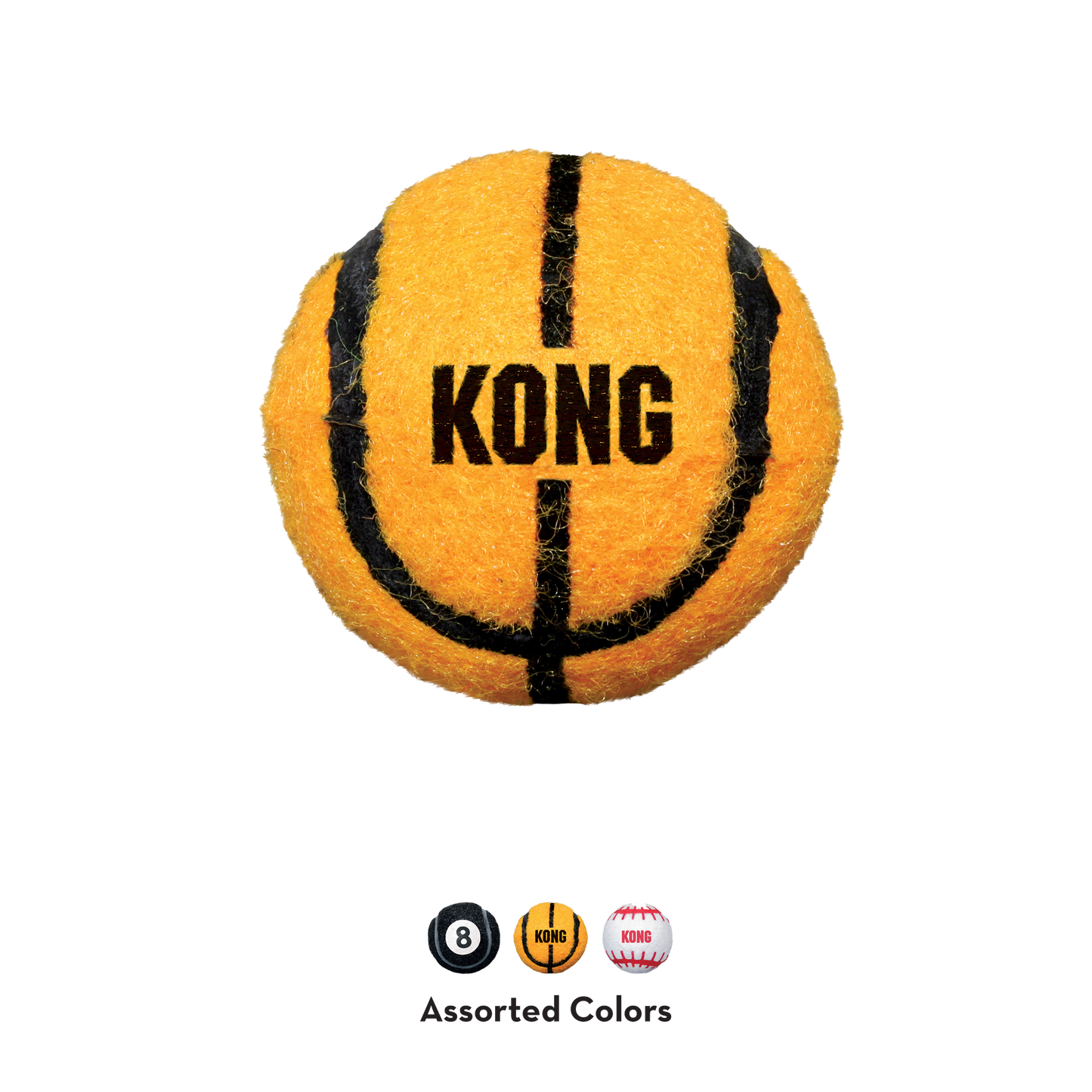 KONG ASSORTED SPORT BALLS LARGE 2-Pk