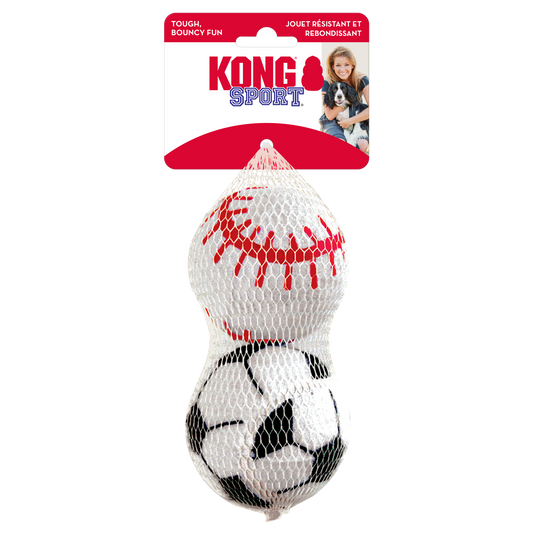 KONG ASSORTED SPORT BALLS LARGE 2-Pk