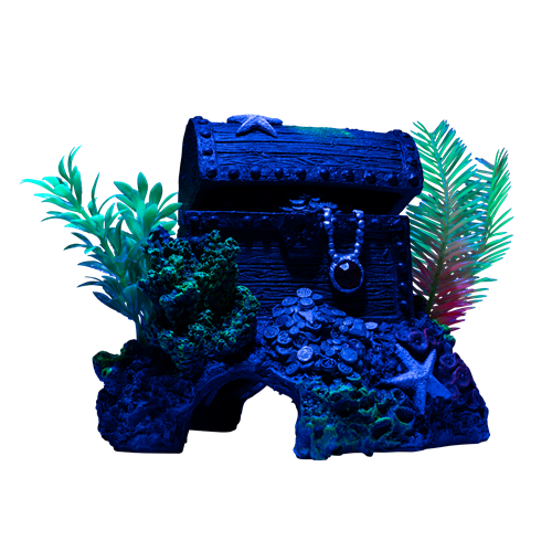 GLOFISH TREASURE CHEST AIR ORNAMENT