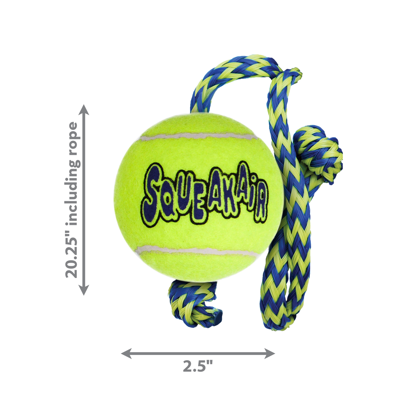 KONG SQUEAKER BALLW/ ROPE