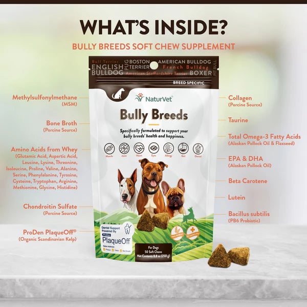 NaturVet Breed Specific Bully Breed dog treats