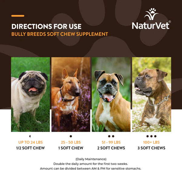 NaturVet Breed Specific Bully Breed dog treats