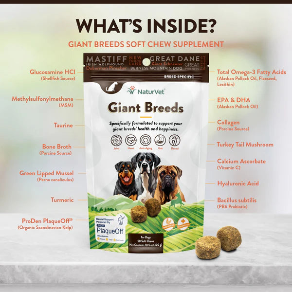 NaturVet Breed Specific Giant Breed dog treats