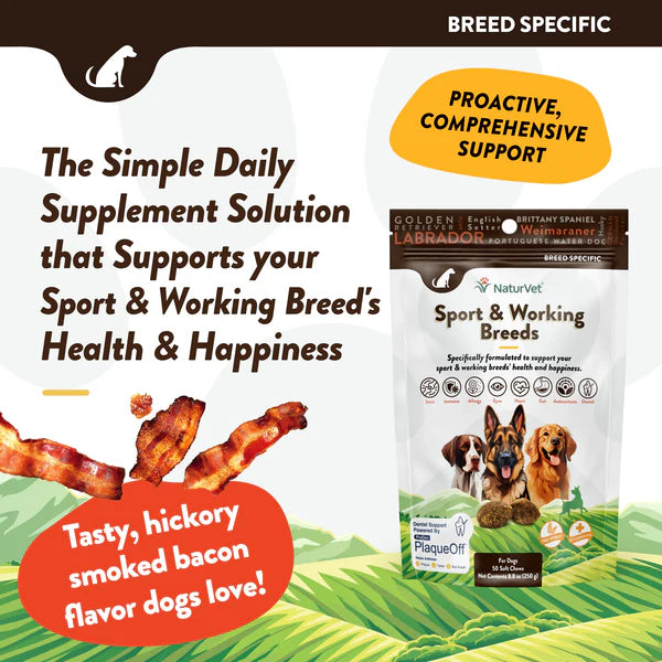 NaturVet Breed Specific Sport & Working Breed dog treats