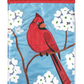 FLAG CARDINAL BLUE BURLAP 13X18