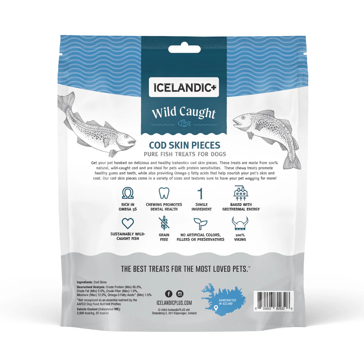 ICELANDIC COD SKIN MIX PIECES 8oz bag