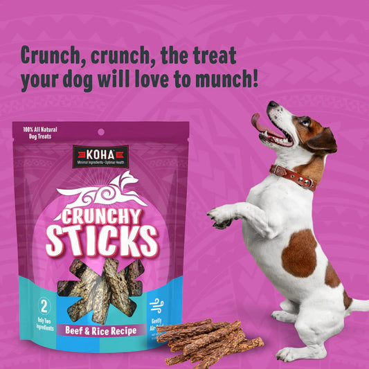 KOHA DOG CRUNCHY BEEF STICKS 10.5oz