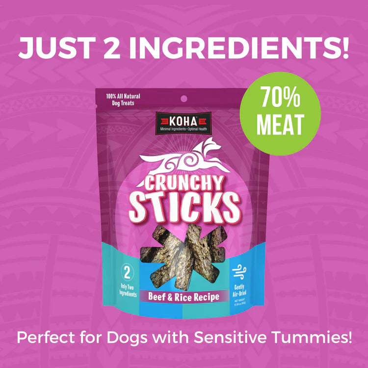 KOHA DOG CRUNCHY BEEF STICKS 10.5oz