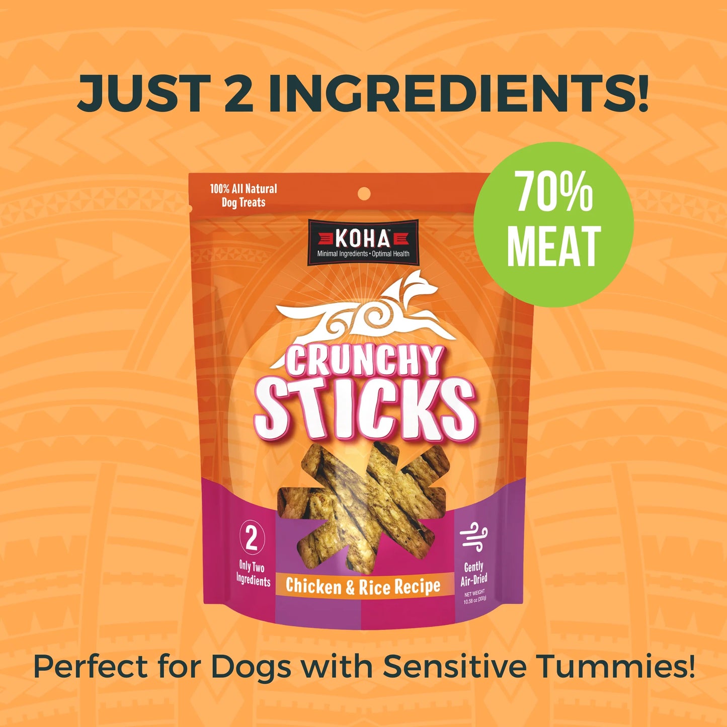 KOHA DOG CRUNHY CHICKEN STICKS 10.5oz