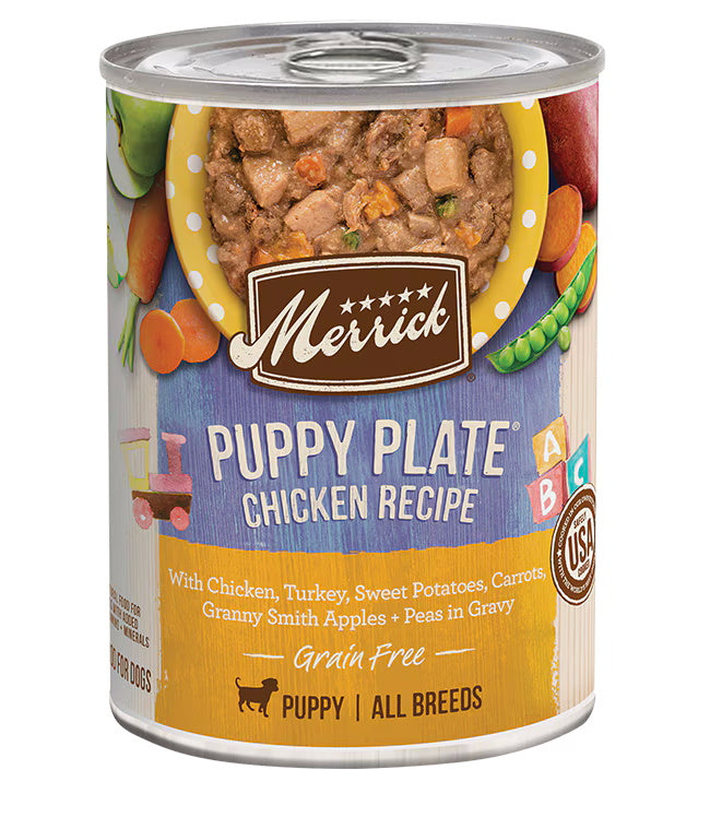 Merrick Grain Free Puppy Plate Chicken Recipe Canned Puppy Food