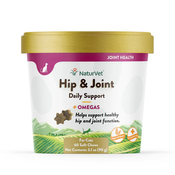 NATURVET HIP & JOINT 60ct CAT SOFT CHEWS