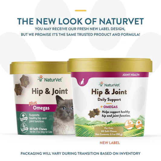 NATURVET HIP & JOINT 60ct CAT SOFT CHEWS