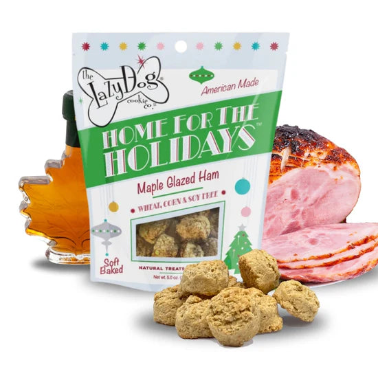 LAZYDOG HOME FOR THE HOLIDAYS TREATS 5oz (Maple Glazed Ham Flavor)