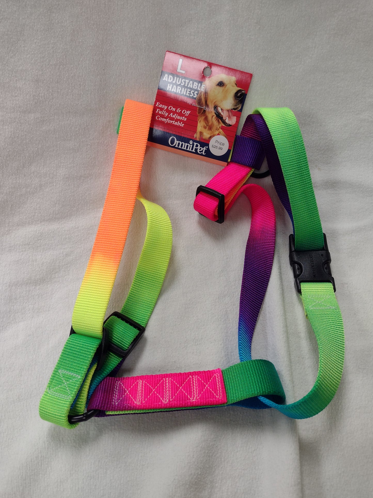 OmniPet 1" Rainbow design Collar, Harness & Lead