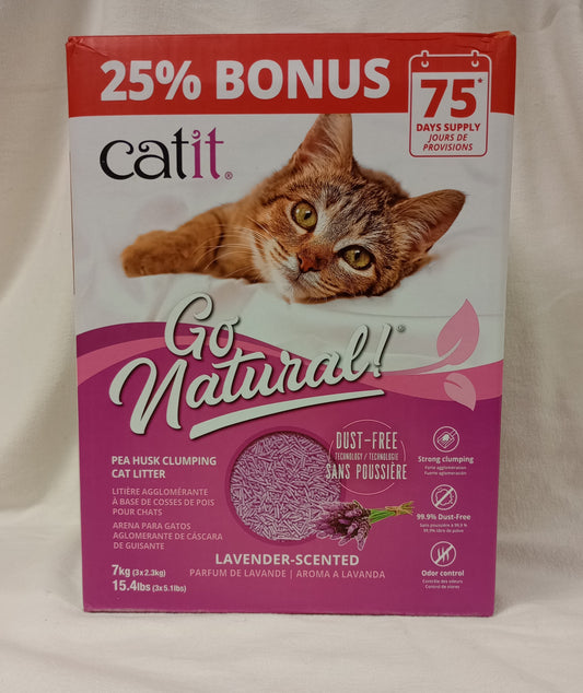 CATIT GO NATURAL PEA HUSK CLUMPING CAT LITTER  25% BONUS SIZE