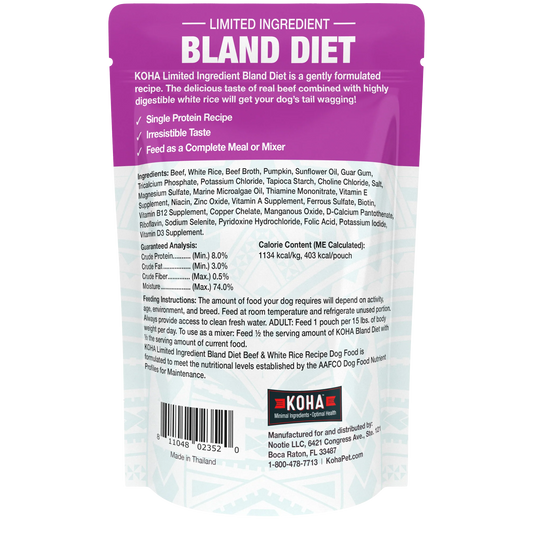 KOHA DOG BLAND DIET BEEF & RICE 12.5