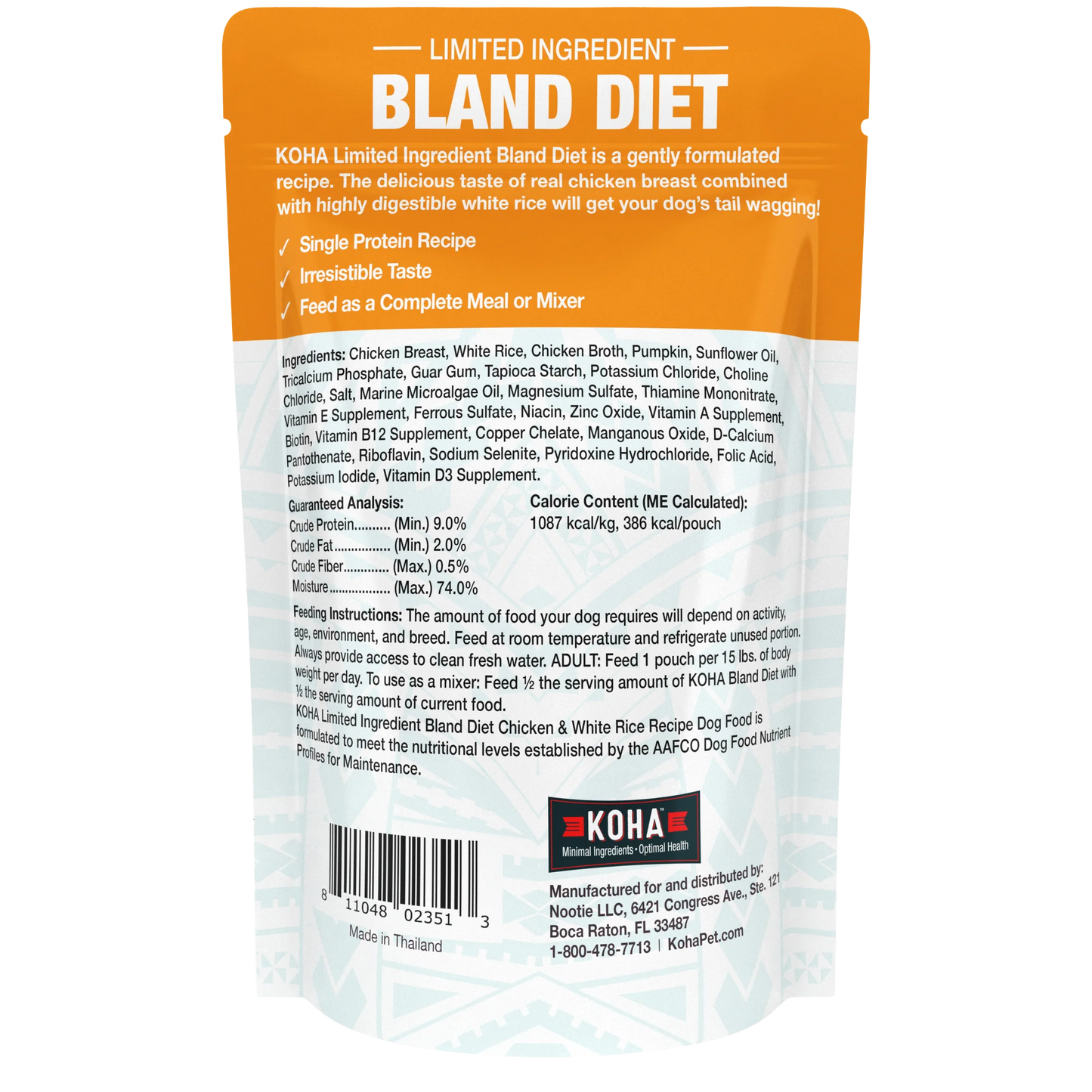 KOHA DOG BLAND DIET CHICKEN & RICE 12.5