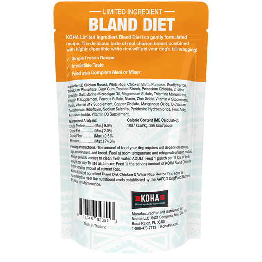 KOHA DOG BLAND DIET CHICKEN & RICE 12.5