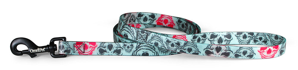 OmniPet Red Skull Dog Collars & Leash